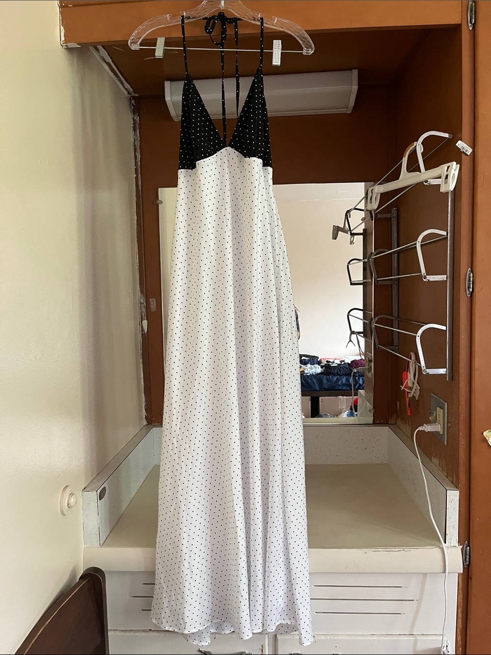 wild fable Black and White Polka Dot Maxi Dress